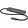 StarTech.com USB C Multiport Adapter, USB-C to HDMI 4K 60Hz (HDR10), 100W PD Pass-Through, 4xUSB 3.0, USB Type-C Mini Dock, 12" Long Cable 1 thumbnail image