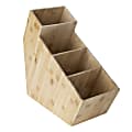 Mind Reader 4-Compartment Bamboo Condiment Organizer, Brown 1 thumbnail image