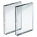 Azar Displays Block Sign Holder Frames, 4” x 6”, Clear, Pack Of 2 Frames 1 thumbnail image