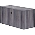 Lorell® Essentials 60"W Credenza Computer Desk, Weathered Charcoal