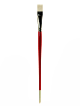 Winsor & Newton University Series Long-Handle Paint Brush 237, Size 10, Bright Bristle, Red 1 thumbnail image