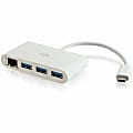 C2G USB C Hub with Ethernet, 3-Port USB Hub, USB Type C, External, 3 USB Port(s), 1 Network (RJ-45) Port(s), 3 USB 3.0 Port(s), 29746 1 thumbnail image