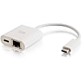 C2G USB C to Ethernet Adapter with Power Delivery - USB 3.1 Type C - 1 Port(s) - 1 - Twisted Pair 1 thumbnail image