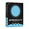 Astrobrights® Colored Multi-Use Print & Copy Paper, Letter Size (8 1/2" x 11"), 24 Lb, Lunar Blue, Ream Of 500 Sheets