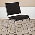 Flash Furniture HERCULES Fabric Armless Bariatric Medical Reception Chair With Antimicrobial Protection, Black/Silvervein 1 thumbnail image