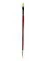 Winsor & Newton University Series Long-Handle Paint Brush 236, Size 6, Flat Bristle, Red 1 thumbnail image