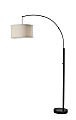 Adesso® Simplee Rockwell Arc Lamp, 74”H, Oatmeal/Matte Black 1 thumbnail image
