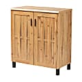 Baxton Studio Excel 32"W 2-Door Storage Cabinet, Oak Brown 1 thumbnail image