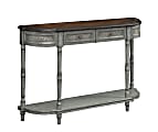 Coast to Coast 2-Drawer Console Table With Open Shelf, Gray