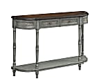 Coast to Coast 2-Drawer Console Table With Open Shelf, Gray 1 thumbnail image
