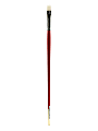 Winsor & Newton University Series Long-Handle Paint Brush 237, Size 6, Bright Bristle, Red