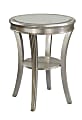 Coast to Coast Mirrored Accent Table, Silver Leaf