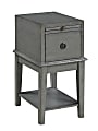 Coast to Coast 1-Drawer Wood Chest Table, Gray 1 thumbnail image