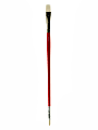 Winsor & Newton University Series Long-Handle Paint Brush 237, Size 8, Bright Bristle, Red