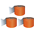 Carson Dellosa Education Rolled Scalloped Borders, Orange, 65' Per Roll, Pack Of 3 Rolls