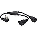 QVS 12-Pack 12 Inches 90degree Flat-Plug OutletSaver AC Power Splitter Adaptor -  - PPRTADPT212PK 1 thumbnail image