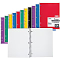 Mead One-subject Spiral Notebook - 100 Sheets - Spiral - 8" x 10 1/2"8"10.5" - White Paper - Back Board - 12 / Bundle