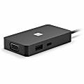 Microsoft USB-C Travel Hub - for Notebook/Desktop PC - Charging Capability - USB Type C - 4K - 3840x 2160 - 16100001 1 thumbnail image