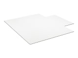 ES Robbins EverLife - Chair mat for office, home - rectangular with lip - 44.88 in x 52.76 in - clear