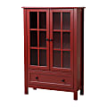 Homestar North America Storage Cabinet, 3 Shelves/1 Drawer, FSC® Certified, Red