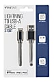 Vivitar Lightning To USB-A Cable, 3', Black, NIL1003