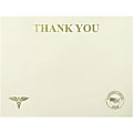 St. James® Premium-Weight Certificates - 65 lb Basis Weight - "Thank You" - 8.5" x 11" - Inkjet, Laser Compatible - Ivory, Gold Foil - 25 / Pack - TAA Compliant
