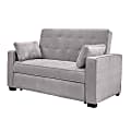 Lifestyle Solutions Serta Andrew Convertible Sofa, Queen Size, 39 3/5 H x 72 3/5 W x 37 3/5 D, Light Gray 1 thumbnail image