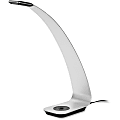 Lorell® LED Curved Column Task Light, Dimmable, Silver