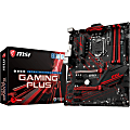 MSI B360 GAMING PLUS Desktop Motherboard - Intel Chipset - Socket H4 LGA-1151 - 64 GB DDR4 SDRAM Maximum RAM - DIMM, UDIMM - 4 x Memory Slots - Gigabit Ethernet - 4 x USB 3.1 Port - DVI - 5 x SATA Interfaces 1 thumbnail image