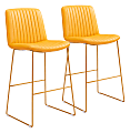 Zuo Modern Mode Bar Stools, Yellow, Set Of 2 Stools 1 thumbnail image