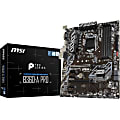 MSI B360-A PRO Desktop Motherboard - Intel Chipset - Socket H4 LGA-1151 - 64 GB DDR4 SDRAM Maximum RAM - DIMM, UDIMM - 4 x Memory Slots - Gigabit Ethernet - 4 x USB 3.1 Port - DVI - 5 x SATA Interfaces 1 thumbnail image