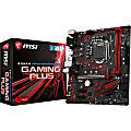 MSI B360M GAMING PLUS Desktop Motherboard - Intel Chipset - Socket H4 LGA-1151 - 32 GB DDR4 SDRAM Maximum RAM - DIMM, UDIMM - 2 x Memory Slots - Gigabit Ethernet - 4 x USB 3.1 Port - HDMI - DVI - 6 x SATA Interfaces 1 thumbnail image