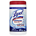 Lysol® Power & Free™ Multipurpose Disinfecting Wipes, Oxygen Splash Scent, Canister Of 75 Wipes, Case Of 6
