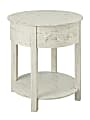 Coast to Coast Sanibel 1-Drawer Accent Table, White Rub 1 thumbnail image