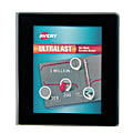 Avery® Ultralast™ 3-Ring Binder, 1 1/2" Slant Rings, Black