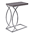 Monarch Specialties Side Accent Table, Rectangular, Gray/Chrome 1 thumbnail image