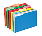Pendaflex® Double Stuff File Folders, Letter Size, 1 1/2" Expansion, Assorted Colors, Pack Of 50 Folders