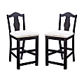 Linon Kilcher Upholstered Counter Stools, Gray/Brown, Set Of 2 Stools 1 thumbnail image