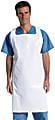 Medline Polyethylene Disposable Aprons, 28" x 46", White, Box Of 100 Aprons, Case Of 5 Boxes