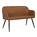 LumiSource Daniella High-Back Bench, Camel/Black 1 thumbnail image