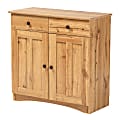 Baxton Studio Lauren 32"W 2-Door Buffet Kitchen Cabinet, Oak Brown 1 thumbnail image