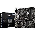 MSI B360M PRO-VDH Desktop Motherboard - Intel Chipset - Socket H4 LGA-1151 - 64 GB DDR4 SDRAM Maximum RAM - DIMM, UDIMM - 4 x Memory Slots - Gigabit Ethernet - 4 x USB 3.1 Port - HDMI - DVI - 6 x SATA Interfaces 1 thumbnail image
