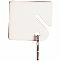 Sparco Square Key Tags - 4.75" Length x 1.40" Width - Square - Hook Fastener - Plastic - White - 1 Pack 1 thumbnail image