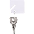 Sparco Square Key Tags - 4.75" Length x 1.40" Width - Square - Hook Fastener - 20 / Pack - Plastic - White