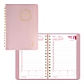 Brownline® Daily Planner, 8" x 5", Pink, January 2020 to December 2020