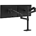 Ergotron Desk Mount for Monitor, Display, TV - Matte Black - Height Adjustable - 2 Display(s) Supported - 40" Screen Support - 44 lb Load Capacity - 100 x 100, 75 x 75 - VESA Mount Compatible