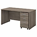 Bush Business Furniture Studio C 60"W Office Computer Desk With Mobile File Cabinet, Modern Hickory, Standard Delivery 1 thumbnail image