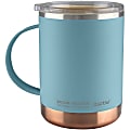 asobu Fabulous Mug - 13 fl oz - Blue - Stainless Steel, Ceramic - Coffee, Tea, Hot Drink, Beverage