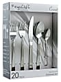 MegaChef Cravat 20-Piece Stainless-Steel Flatware Set, Silver 1 thumbnail image