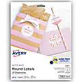 Avery® Printable Labels With Sure Feed®, 22877, Round, 2" Diameter, Matte White, 300 Customizable Labels 1 thumbnail image
